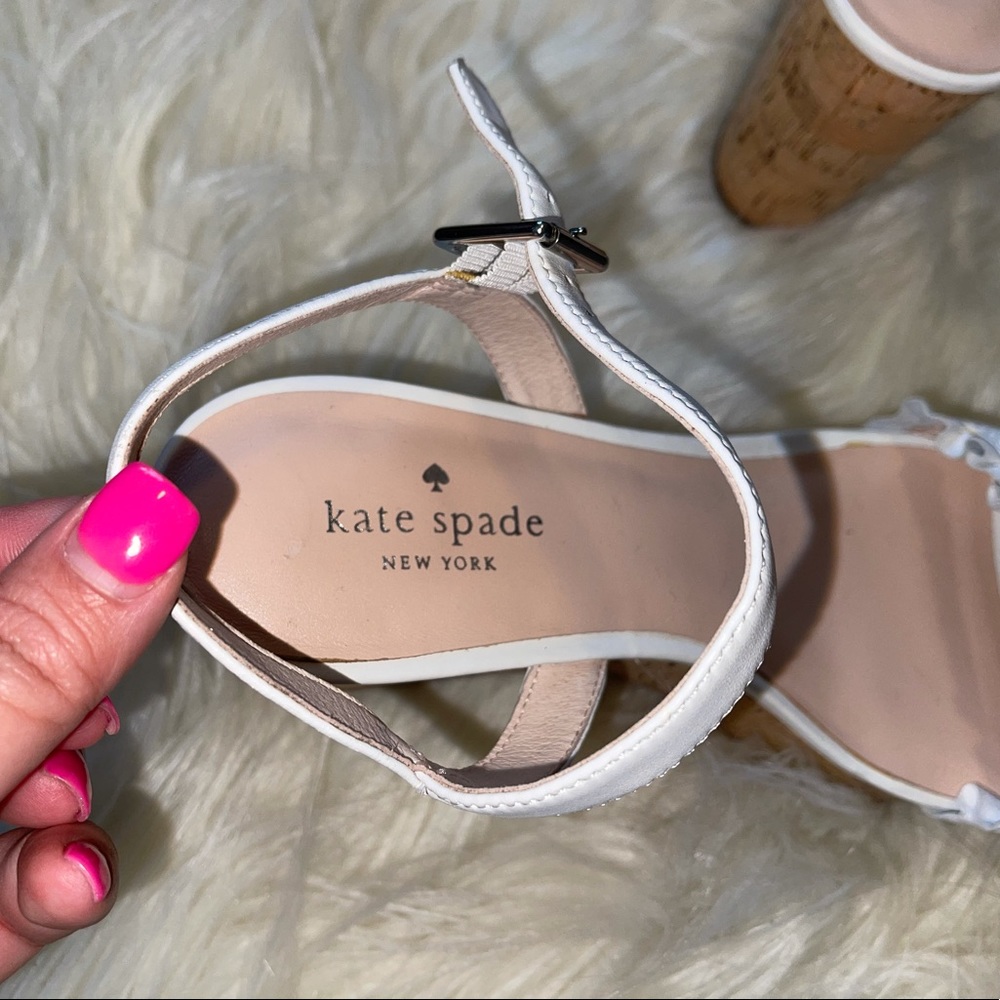 Kate Spade White Ruffle Wedge Sandal - Picture 7 of 8